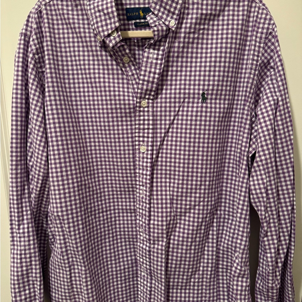 Ralph Lauren Men's Purple Gingham Shirt